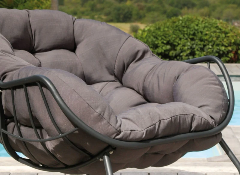 POLTRONA A DONDOLO ROYAL II ROCKING GRIGIO