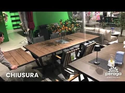 TAVOLO ESTENSIBILE ELENA 185/241/298X108 CM GRAFITE E LEGNO