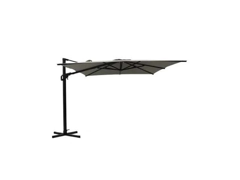 Ombrellone Noah in alluminio con palo laterale 3x3x2.42mt , con base e cover