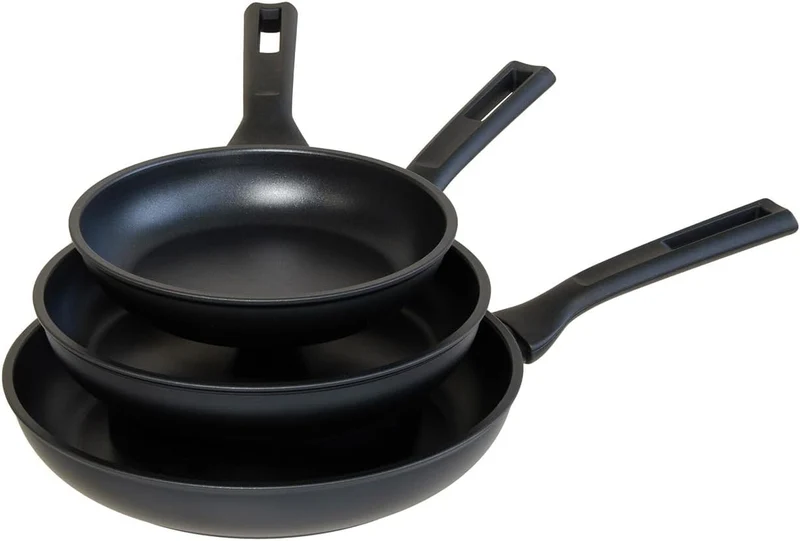 SET 3 PADELLE Ø 20-24-28 CM ''COOK&PLUS'' NERE
