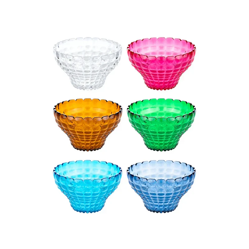 SET 6 COPPETTE ⌀12 CM "TIFFANY" COLORI ASSORTITI
