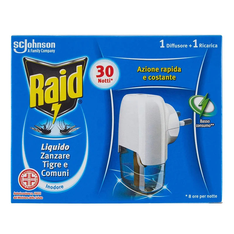 Diffusore Elettrico 30 Notti + 1 Ricarica Raid