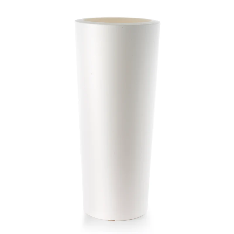 Vaso Schio Cono In Resina Bianco 90