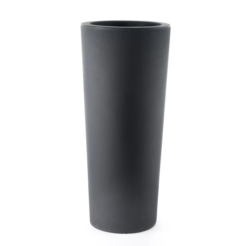 Vaso Schio Cono In Resina Antracite 40x90cm