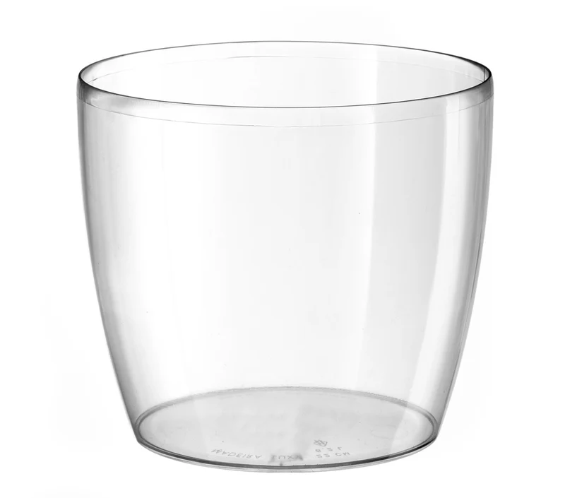 Vaso Madeira In Resina Clear 16cm