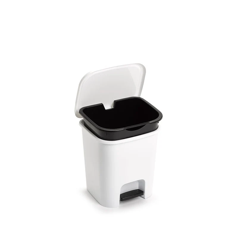 PlasticForte® Pattumiera A Pedale Smart 7.5L Bianco