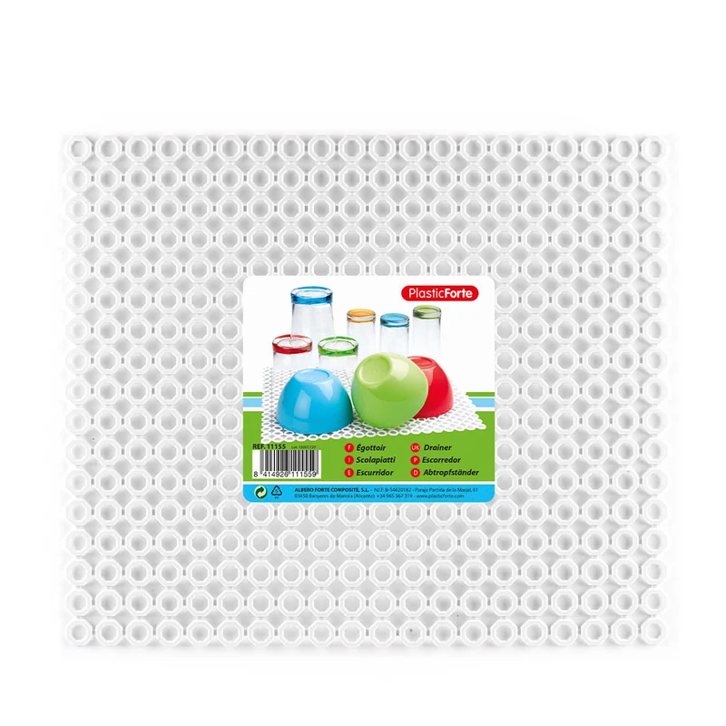 PlasticForte® Tappetino Lavello 38*33Cm Bianco