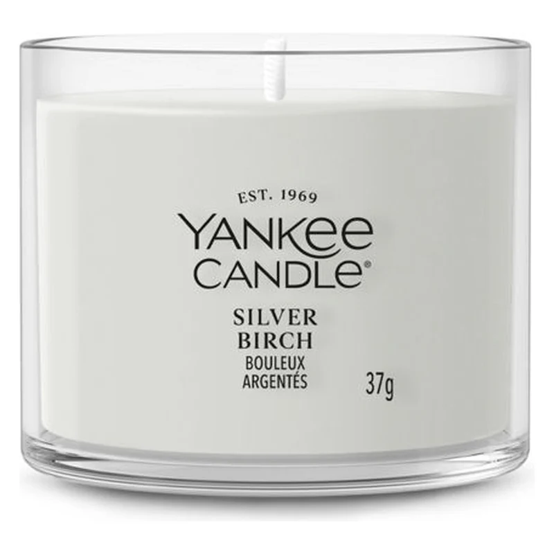 Candela Votiva in Vetro Yankee Candle Signature Silver Birch