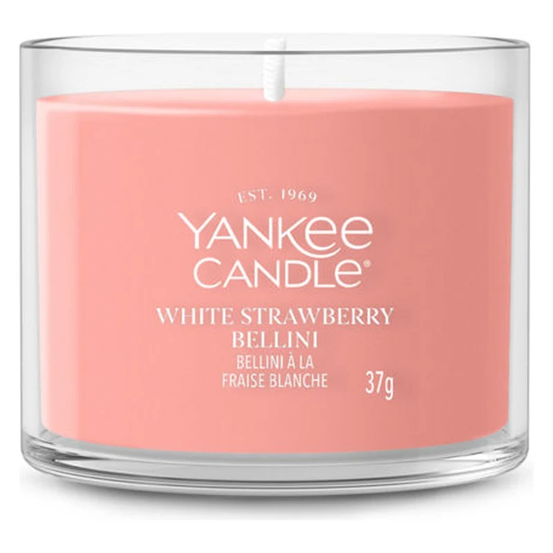 Candela Votiva in Vetro Yankee Candle Signature White Strawberry Bellini
