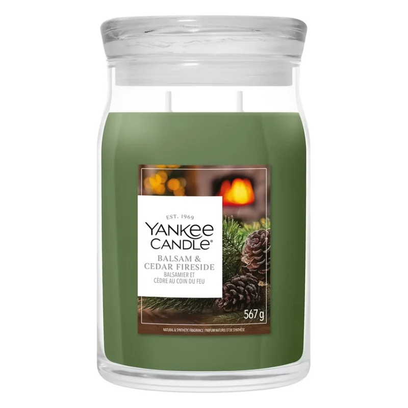 Candela Giara Grande Yankee Candle Signature Balsam & Cedar Fireside