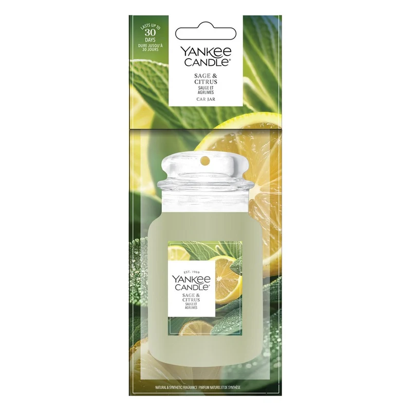 Profumatore per Auto Yankee Candle Car Jar Sage & Citrus
