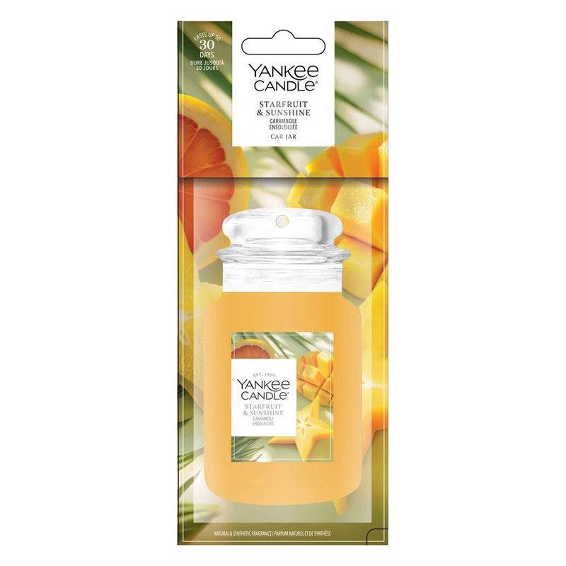 Profumatore per Auto Yankee Candle Car Jar Starfruit & Sunshine