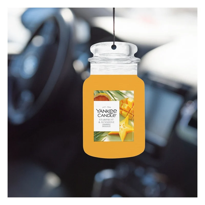Profumatore per Auto Yankee Candle Car Jar Starfruit & Sunshine