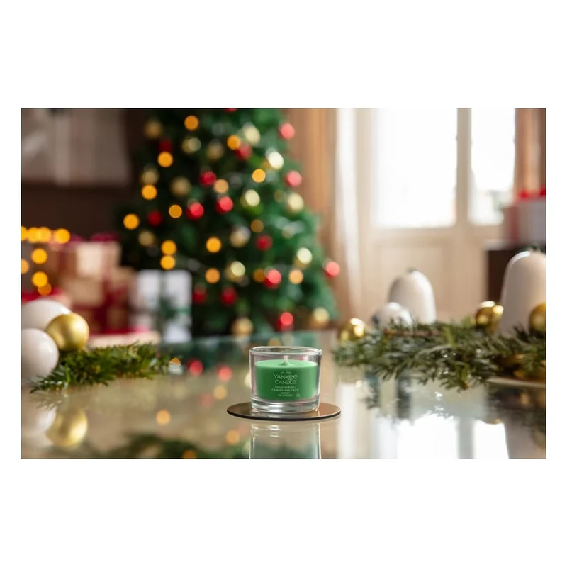 Candela Votiva in Vetro Yankee Candle Signature Shimmering Christmas Tree