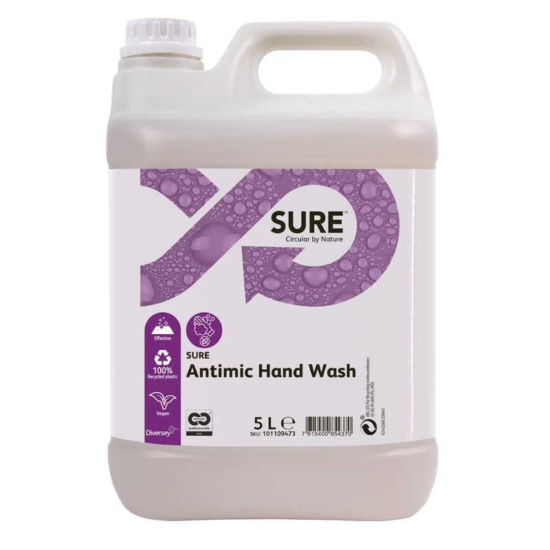 Sapone lavamani disinfettante vegetale Diversey SURE Antimic Hand Wash 5 litri DISPONIBILE IN 7 GIORNI LAVORATIVI