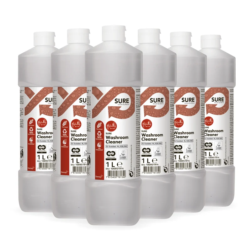 Detergente quotidiano per il bagno Diversey SURE Washroom Cleaner 6x1 litro DISPONIBILE IN 7 GIORNI LAVORATIVI