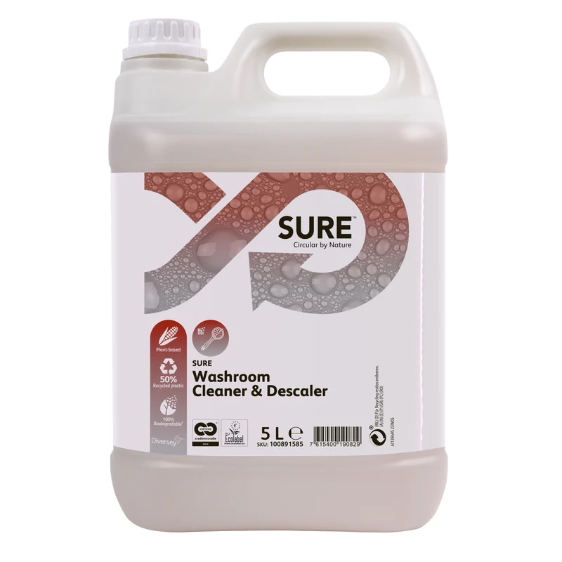 Detergente disincrostante per il bagno Diversey SURE Washroom Cleaner & Descaler 5 litri DISPONIBILE IN 7 GIORNI LAVORATIVI