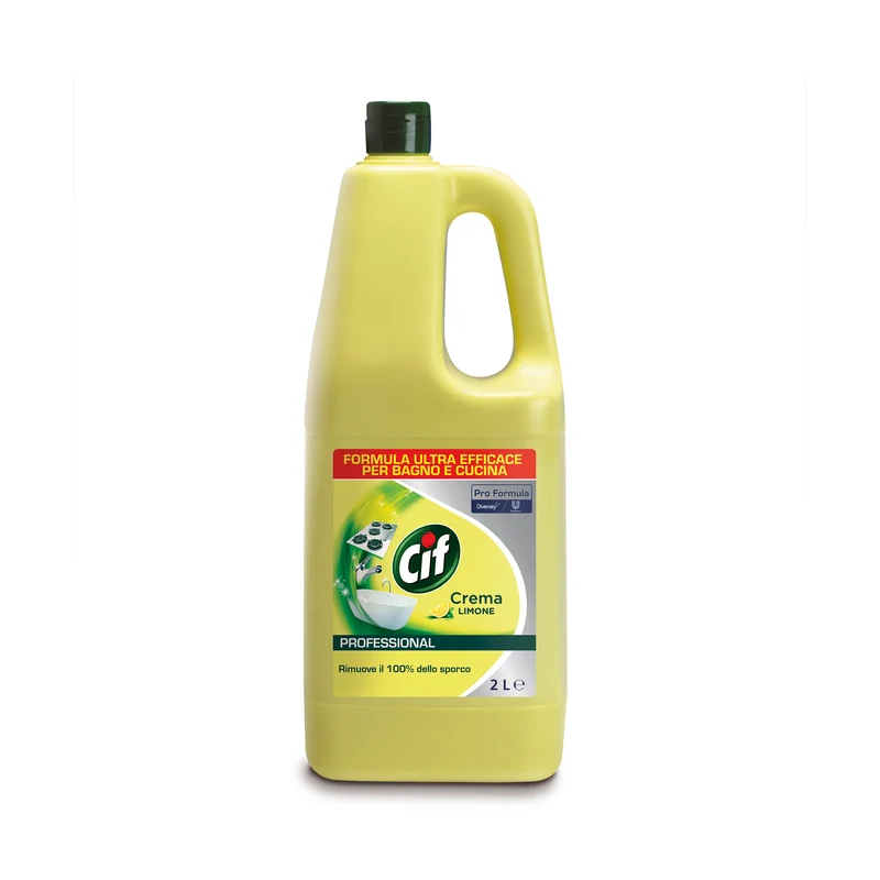 Detergente cremoso al limone per bagno e cucina Diversey Cif Crema Limone 2 litri DISPONIBILE IN 7 GIORNI LAVORATIVI