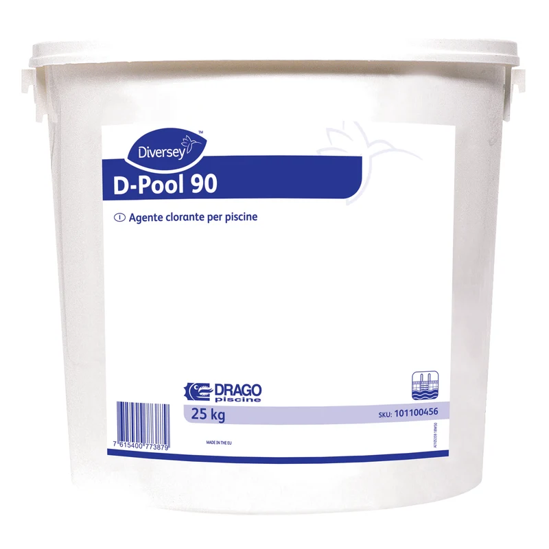 Cloro in pastiglie tricloro 90% per piscina Diversey D-Pool 90 25 kg DISPONIBILE IN 7 GIORNI LAVORATIVI