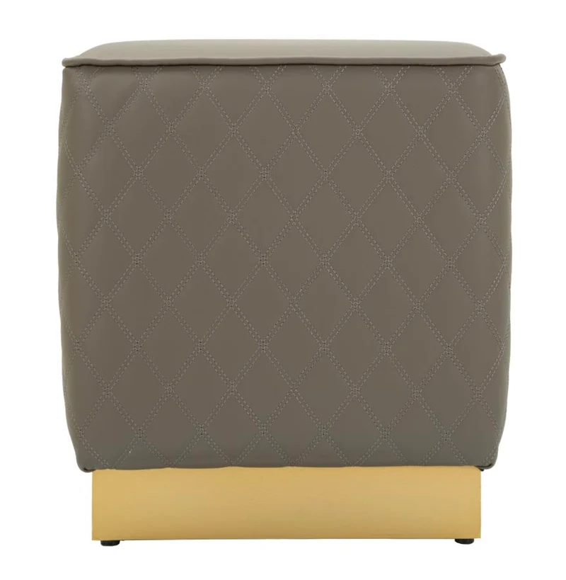 Puff Quadrato Sharon 38x38x38 cm in Pino e MDF e Metallo e Plastica