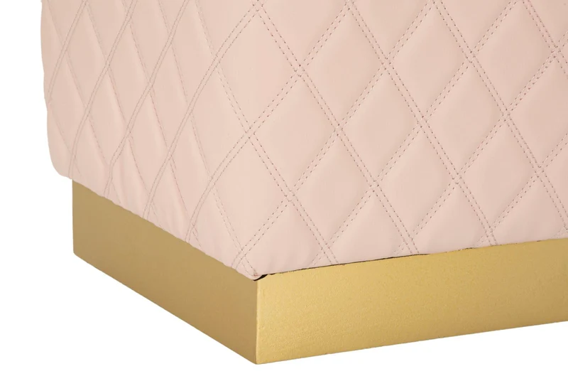 Puff Pentagonale Sharon 38x38x38 cm in Pino e MDF e Metallo e Plastica
