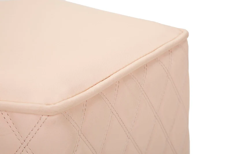 Puff Pentagonale Sharon 38x38x38 cm in Pino e MDF e Metallo e Plastica