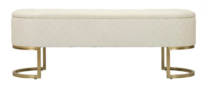 Panca con Cassetti Sharon 120x40x43 cm in Pino e MDF e Metallo e Plastica
