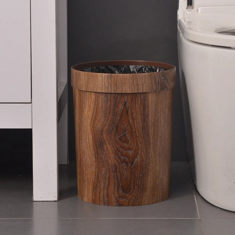 Minimalist Nordic Wooden Trash Bin