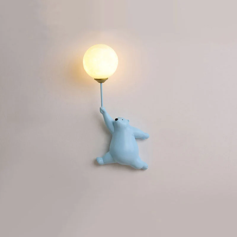 Soft Glow Bear Balloon Wall Lamp
