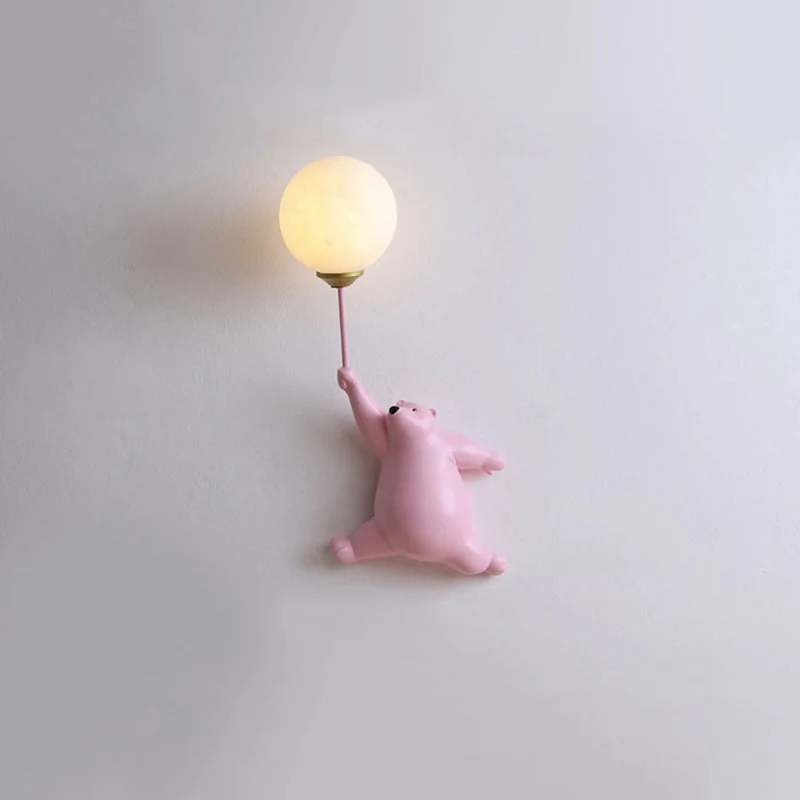 Soft Glow Bear Balloon Wall Lamp