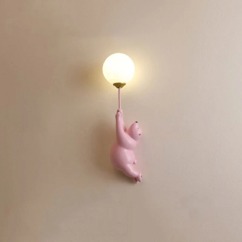 Soft Glow Bear Balloon Wall Lamp