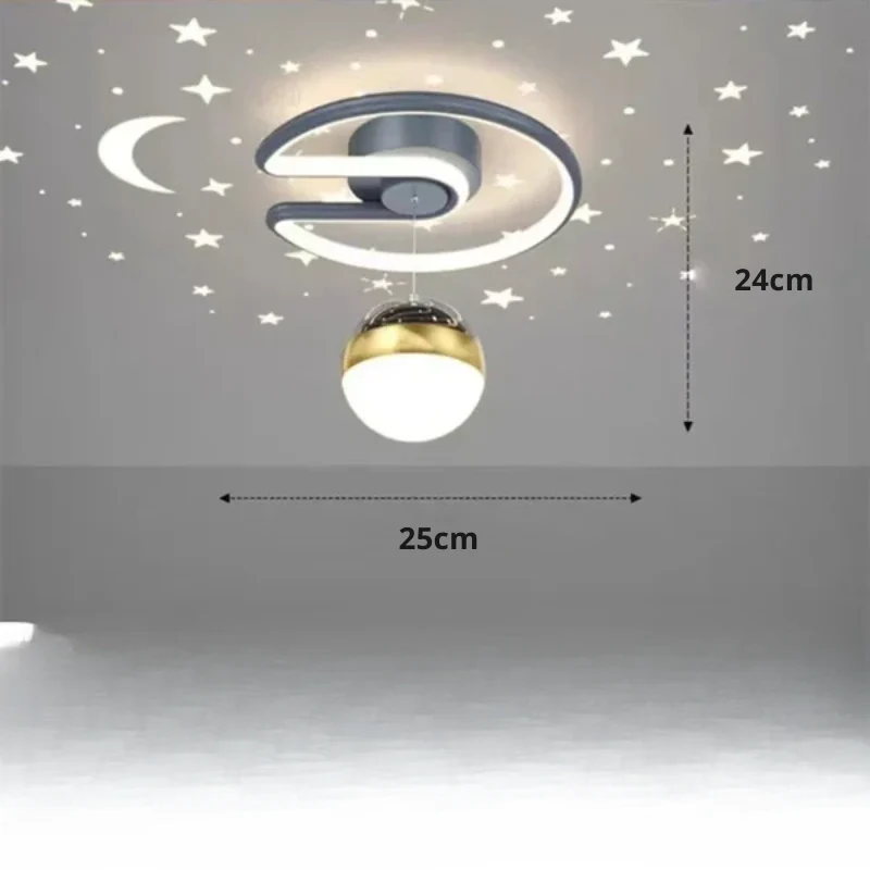 Ethereal LED Ceiling Lamp with Dimming Function – Imitating Starry Sky