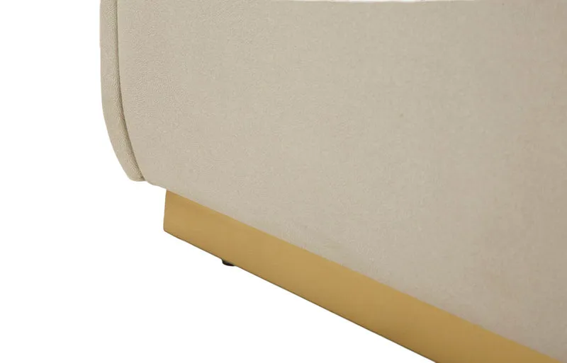 Panca con Contenitore Bauty 130x45x45 cm in Pino e MDF e Metallo