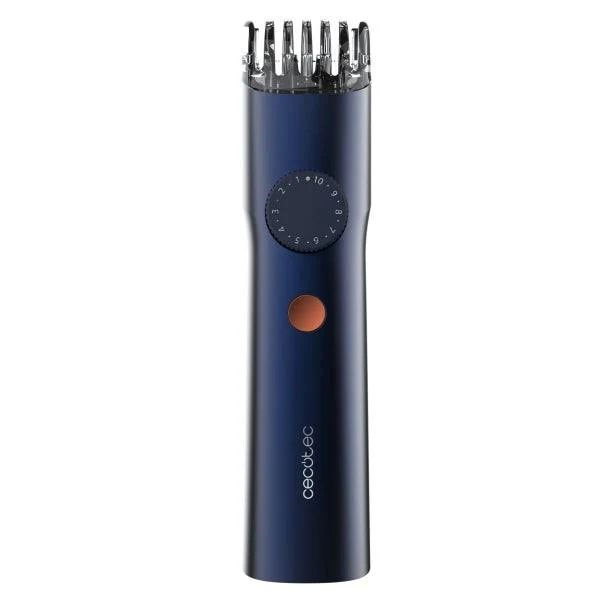 Cecotec PrecisionCare Barber Pro Rifilatore Barba Wireless - Autonomia 90min - Lame in Acciaio Inox - Pettini Regolabili - Rotella di Regolazione - IPX7 - Display LED - Colore Blu Marino