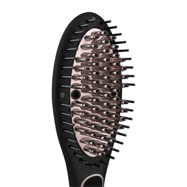 Cecotec Bamba Instantcare 900 Perfect Brush Spazzola Lisciante - Temperatura Regolabile - Tecnologia agli Ioni - Controllo Digitale LED - Spegnimento Automatico - Cavo 360º da 3m - Ergonomico e Sicuro - Colore Nero