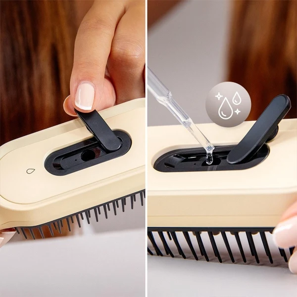Cecotec HairCare Revitalize Little Spazzola Riparatrice Capelli - Districante - Luce LED - Applicatore di Siero Integrato - Massaggio Vibrante - Colore Bianco