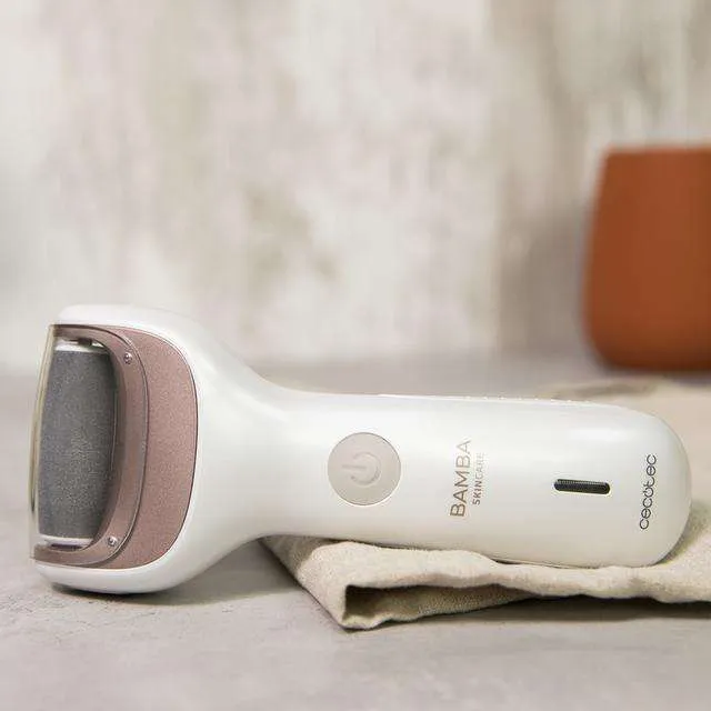 Cecotec Bamba SkinCare Silky Limapiedi Elettrica - Batteria al Litio Ricaricabile - Modalità con Cavo e Wireless - Rulli di Diversi Grammi