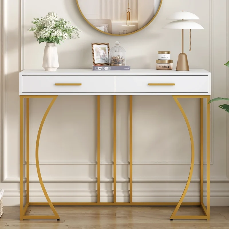 Tavolo da pranzo allungabile da 118 a 158 cm; nero effetto legno; cassetti effetto rattan