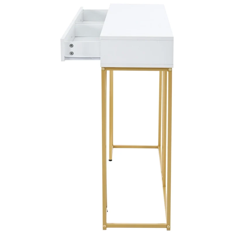 Tavolo da pranzo allungabile da 118 a 158 cm; nero effetto legno; cassetti effetto rattan