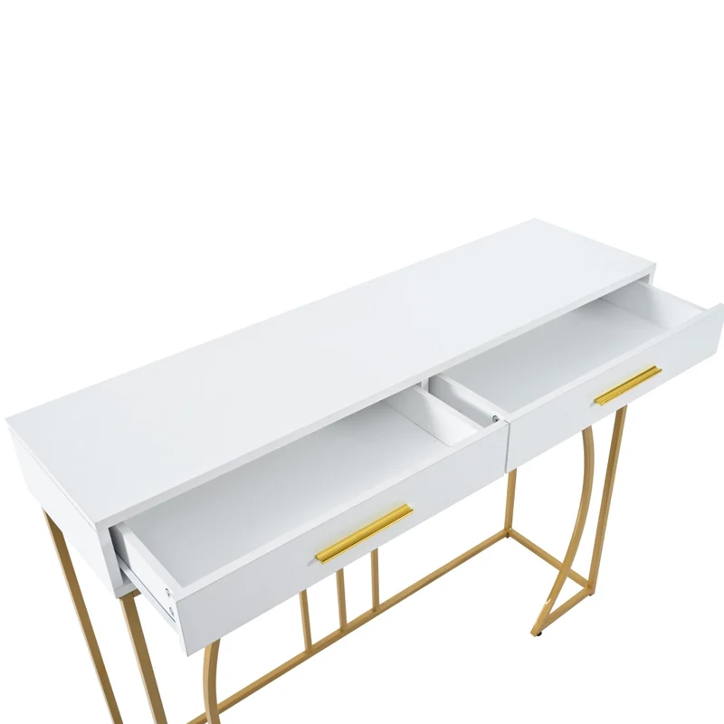 Tavolo da pranzo allungabile da 118 a 158 cm; nero effetto legno; cassetti effetto rattan