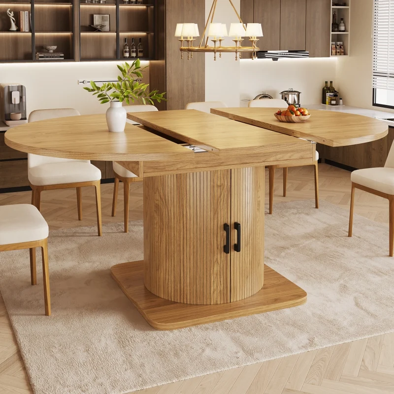 Tavolo bar con contenitore allungabile 120-197 cm; MDF nero; isola cucina salvaspazio