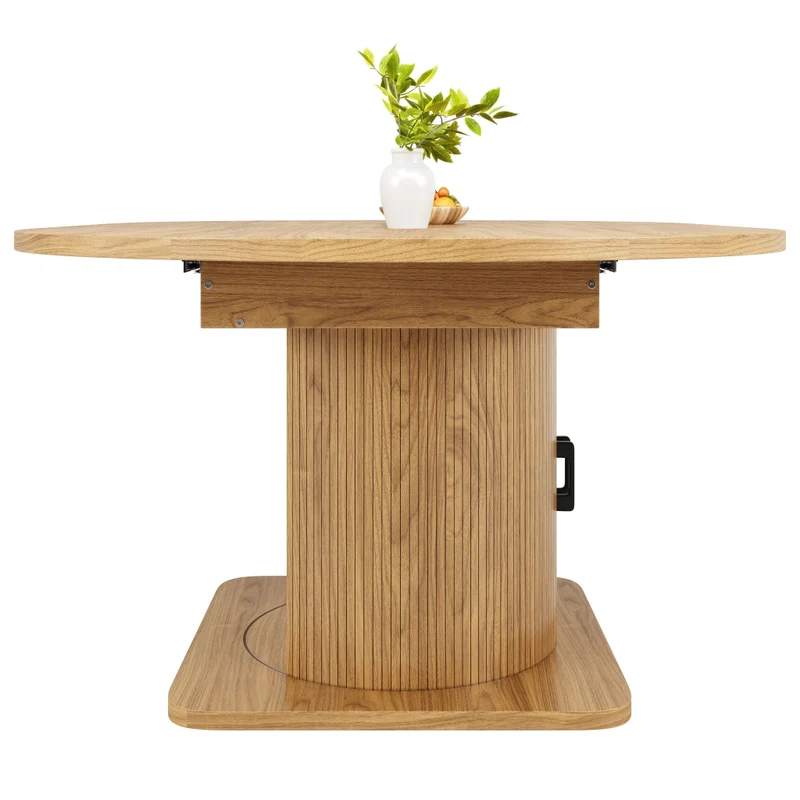 Tavolo bar con contenitore allungabile 120-197 cm; MDF nero; isola cucina salvaspazio
