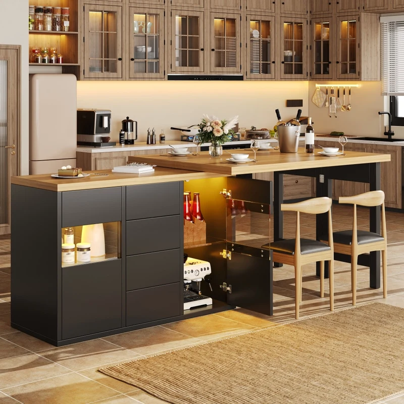 Tavolo da pranzo allungabile 110-140 x 80 cm; effetto marmo nero; MDF e metallo