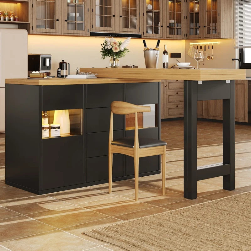 Tavolo da pranzo allungabile 110-140 x 80 cm; effetto marmo nero; MDF e metallo