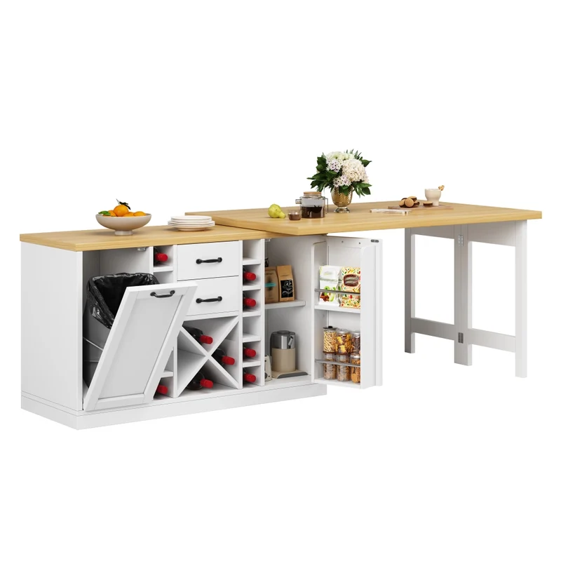 Tavolo da pranzo ovale allungabile con contenitore; 110–149;8 x 110 x 75 cm; MDF e metallo; nero opaco