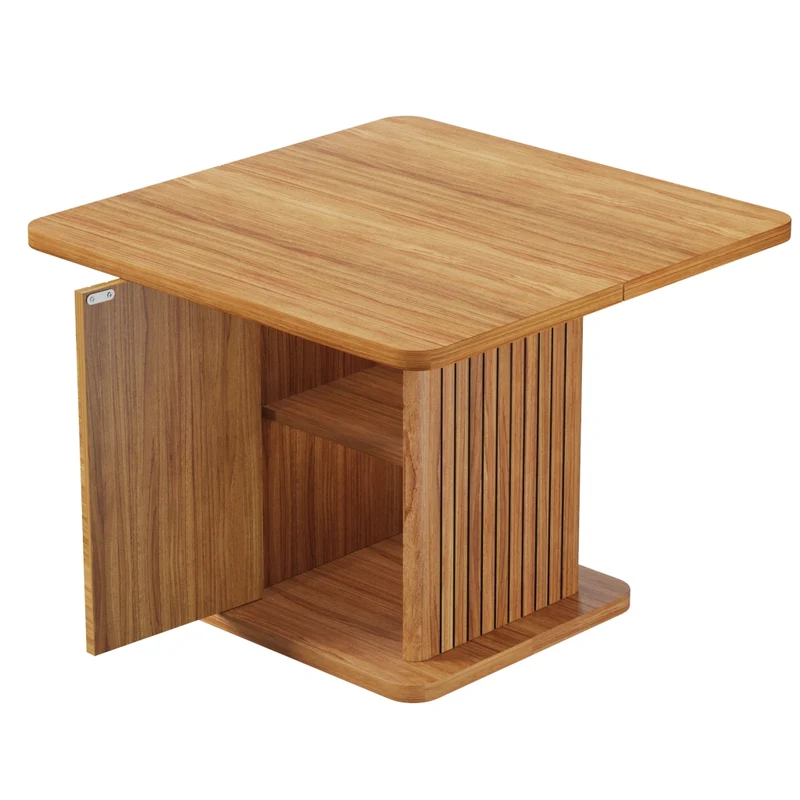 Tavolo da pranzo allungabile da 140 a 180 cm con contenitore interno; MDF e metallo; nero effetto marmo