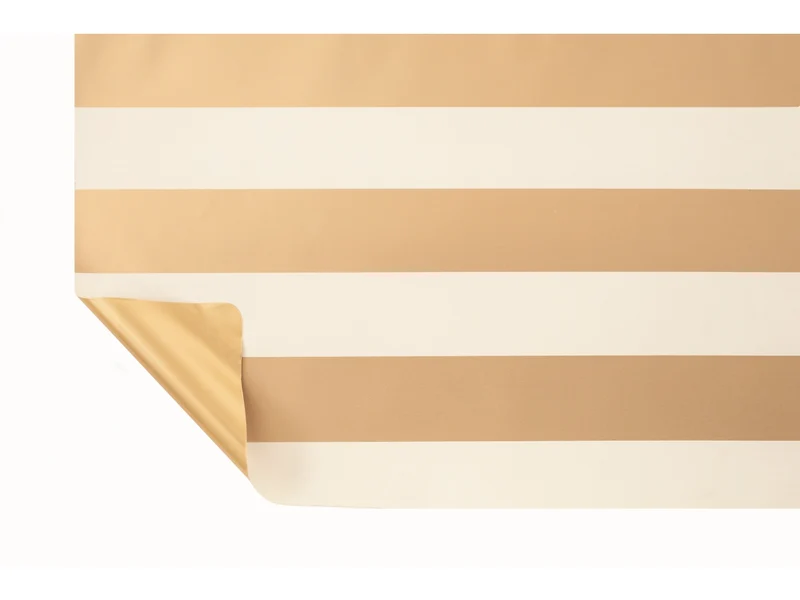 Bobina Line 40my 1x25mt double face a righe bianco/oro e fondo pieno oro