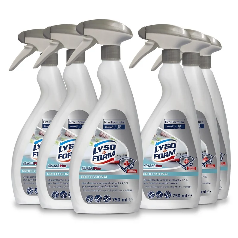 Disinfettante spray alcolico per cucina Lysoform Alcohol Plus 6X750 ml