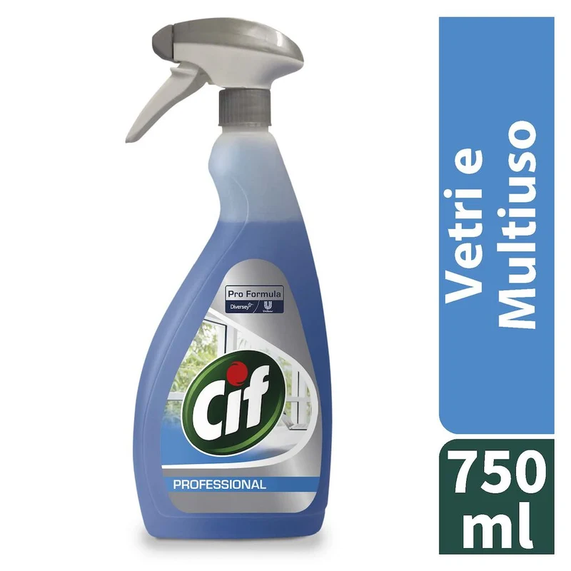 Detergente per vetri e superfici Diversey Cif Vetri e Multiuso 6X750 ml