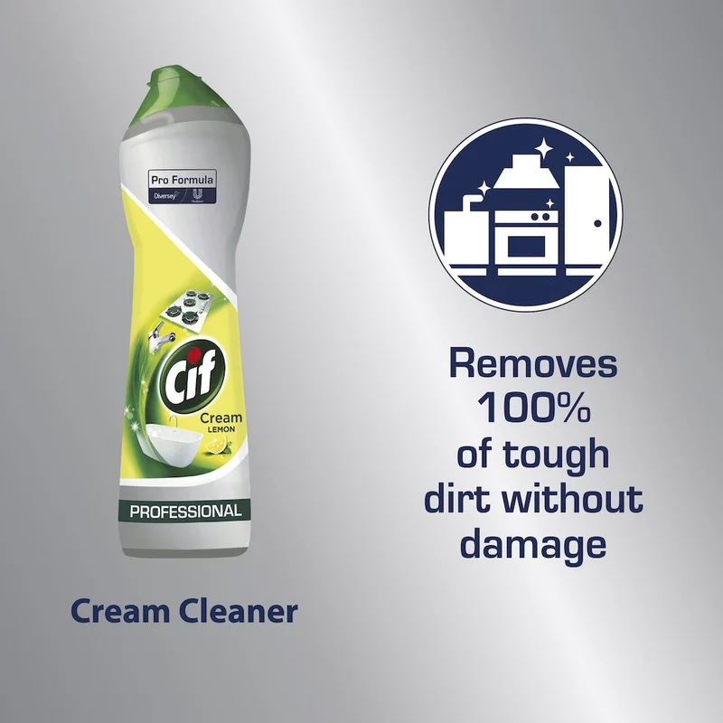 Detergente liquido per bagno e cucina Cif Crema Limone 8x0,75 L